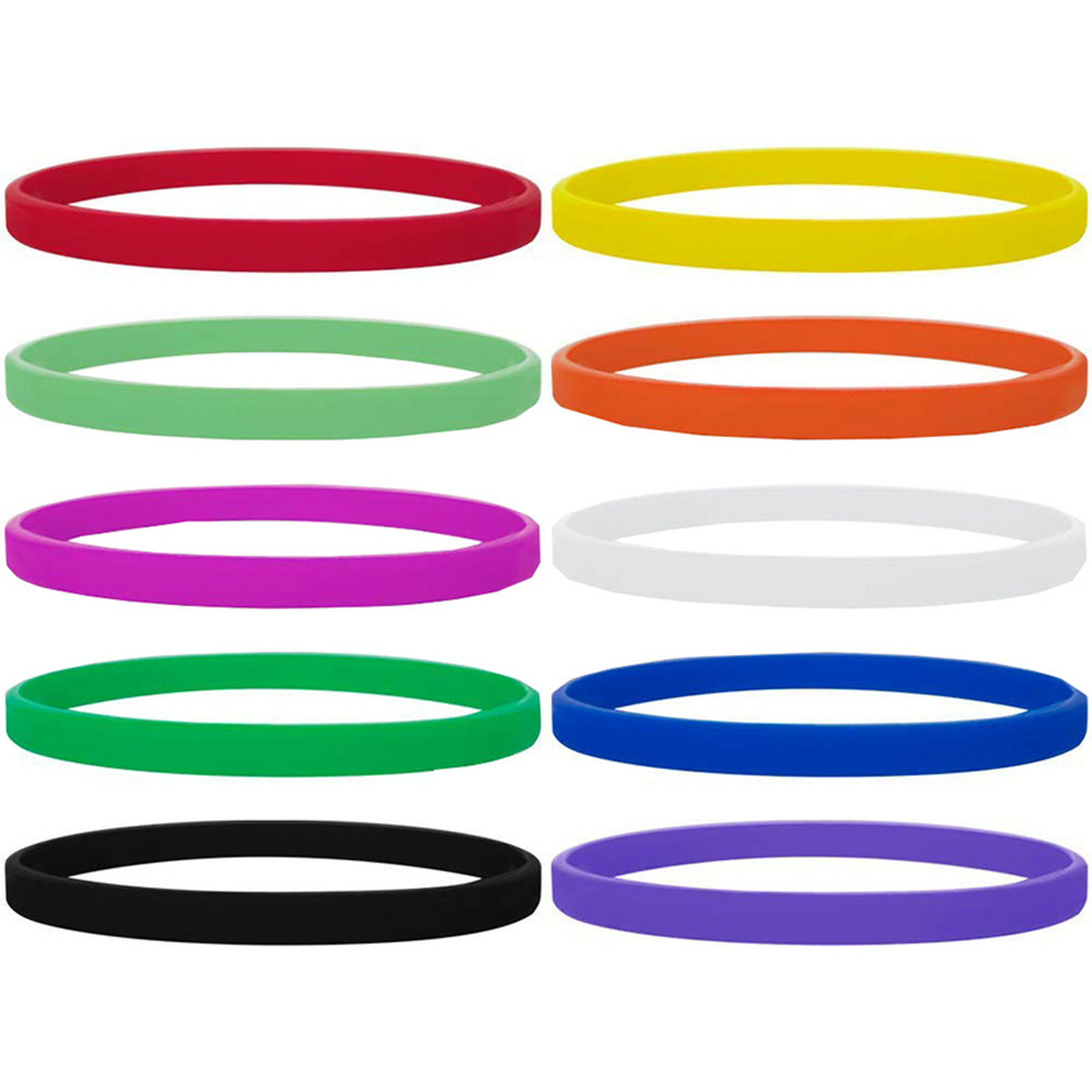 1/4'' Inch Thin Silicone Wristband 1
