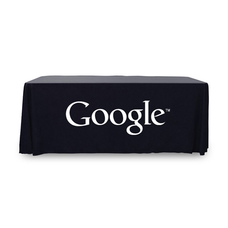 6 ft. Throw PolyPoplin Table Cover (One Color Logo) 2