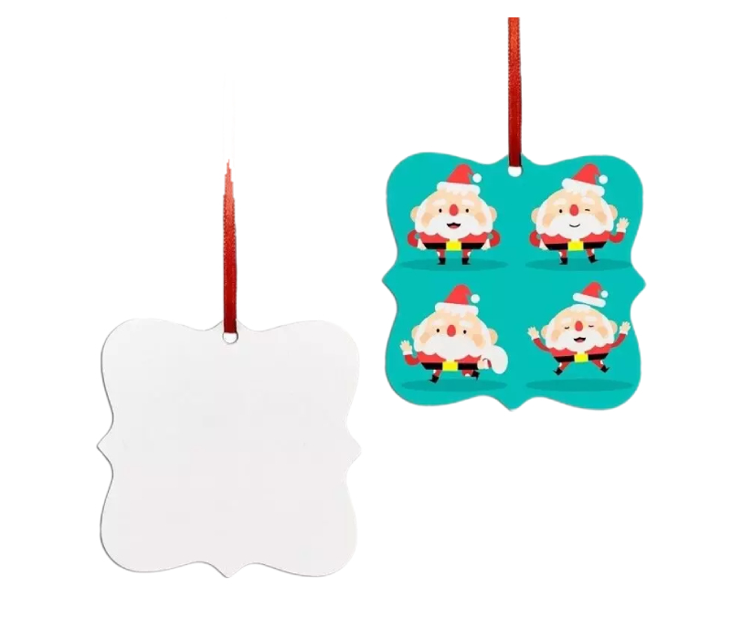Square Frame MDF Christmas Ornament 6