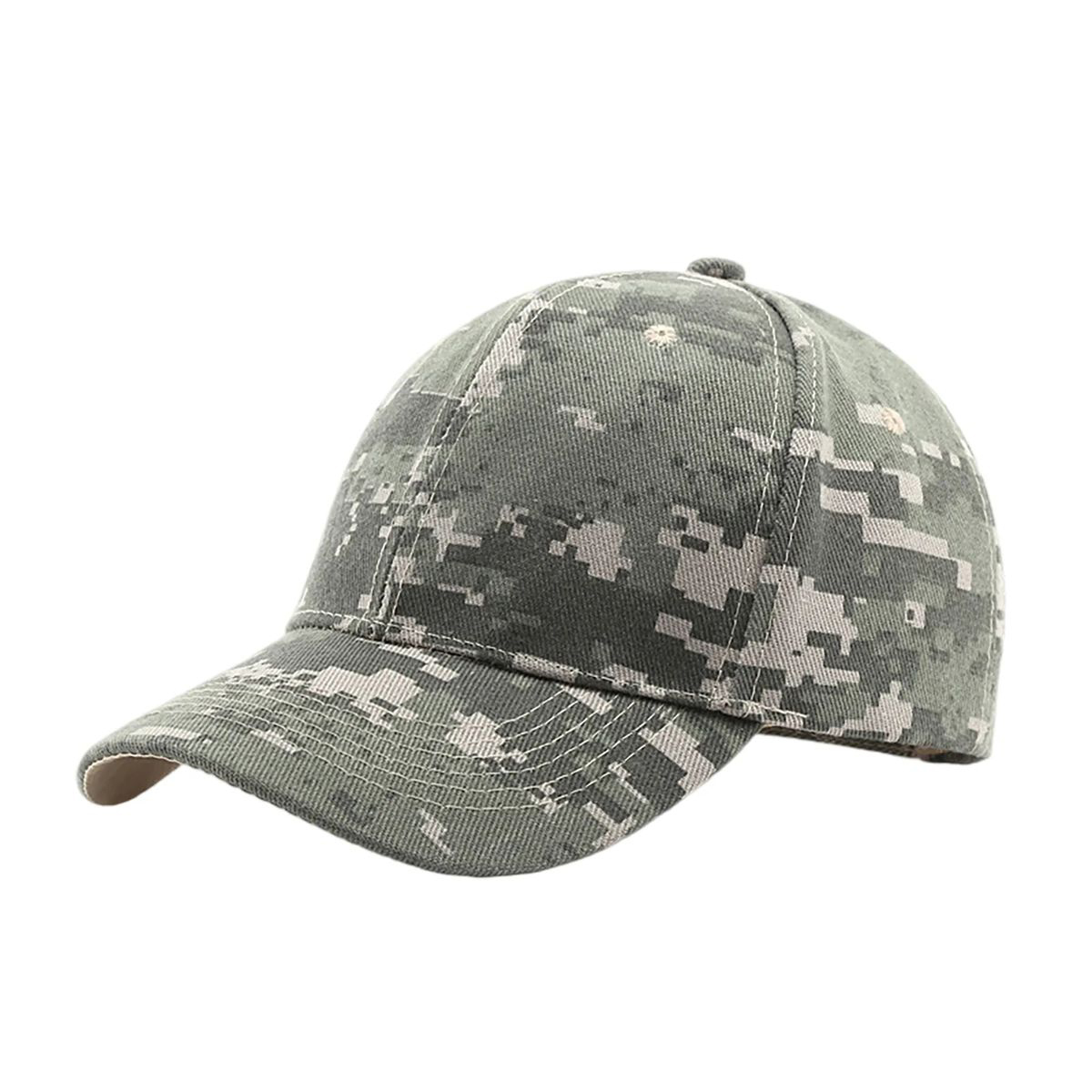 Adjustable Cotton Cap with Camouflage Design 8