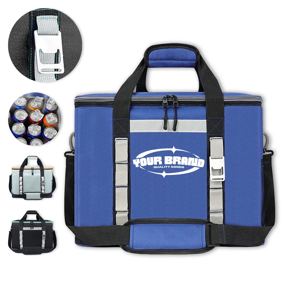 48L Large Soft Sided 65 Cooler Can Insulated Bag with Strap 2