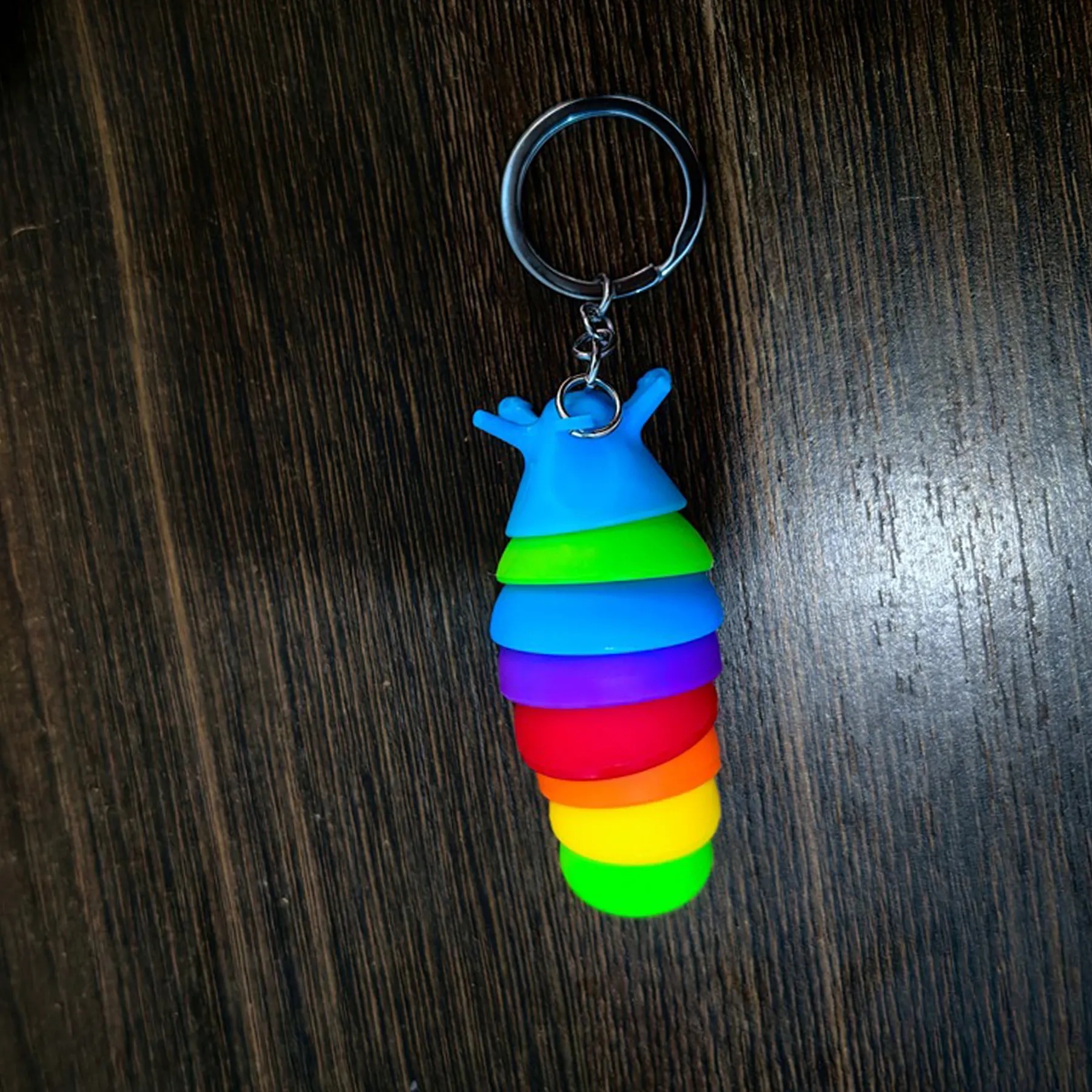 Plastic Intellectual Vent Caterpillar Keychain 3