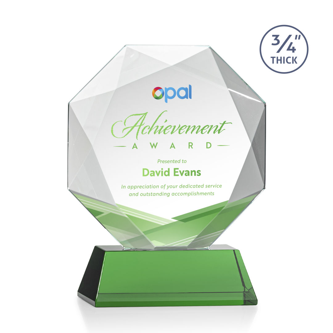 Bradford VividPrint™ Award on Newhaven Base - Green 3