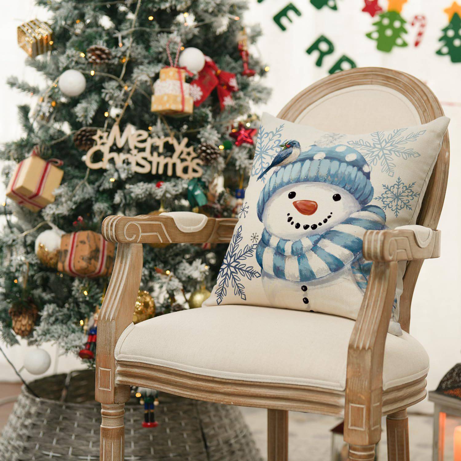 4PCS Christmas Throw Pillows Set 7
