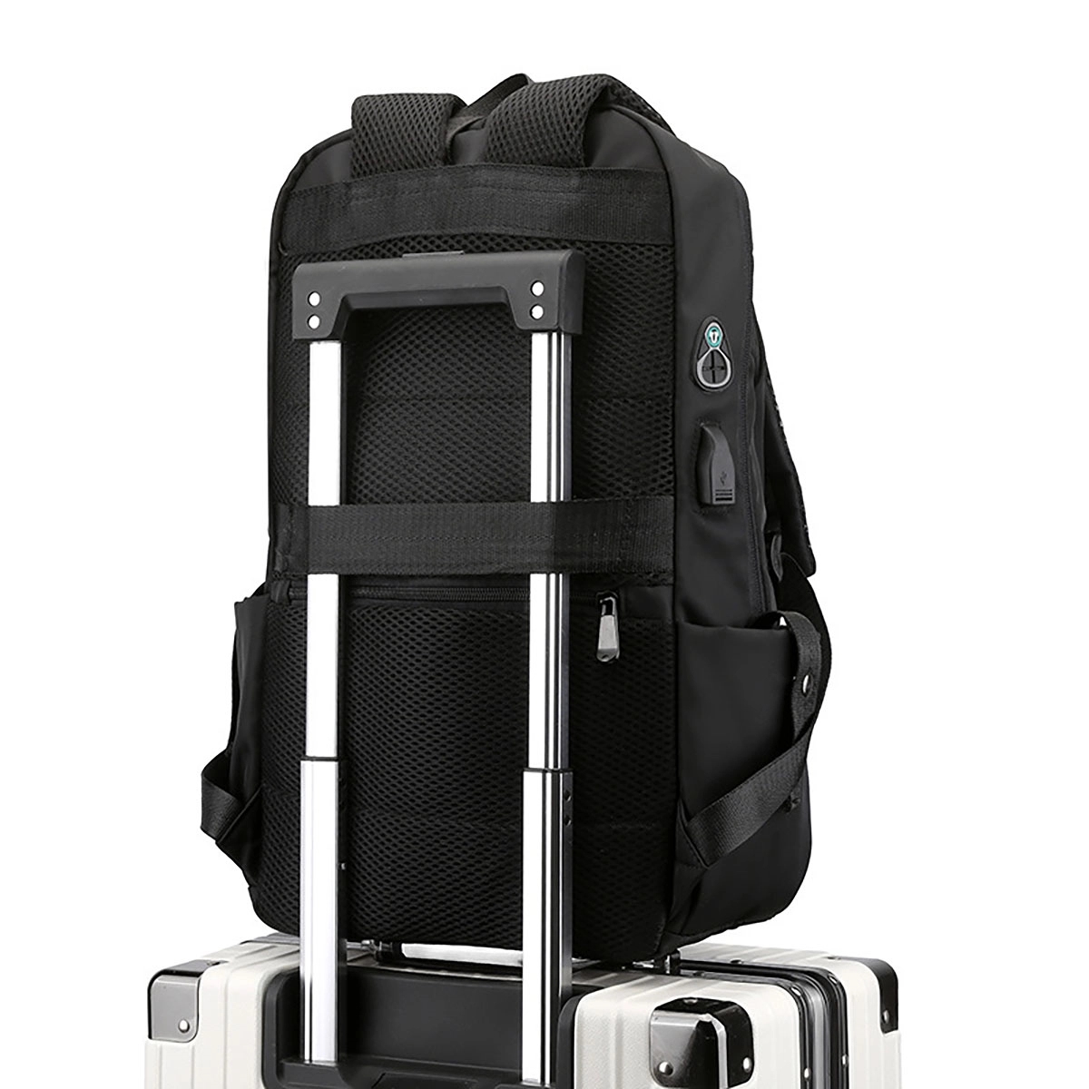 Waterproof Men Pleated Backpack 15.6 Inches Laptop Back Pack 7