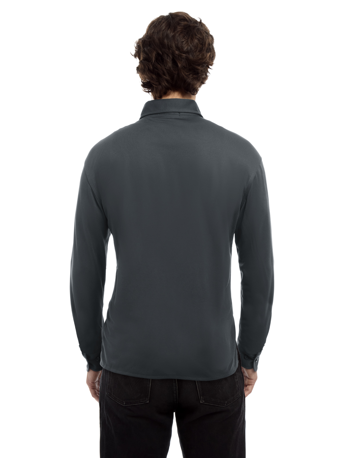 Blue Generation - Men's Pocketless Knit Stretch Woven Shirt 1