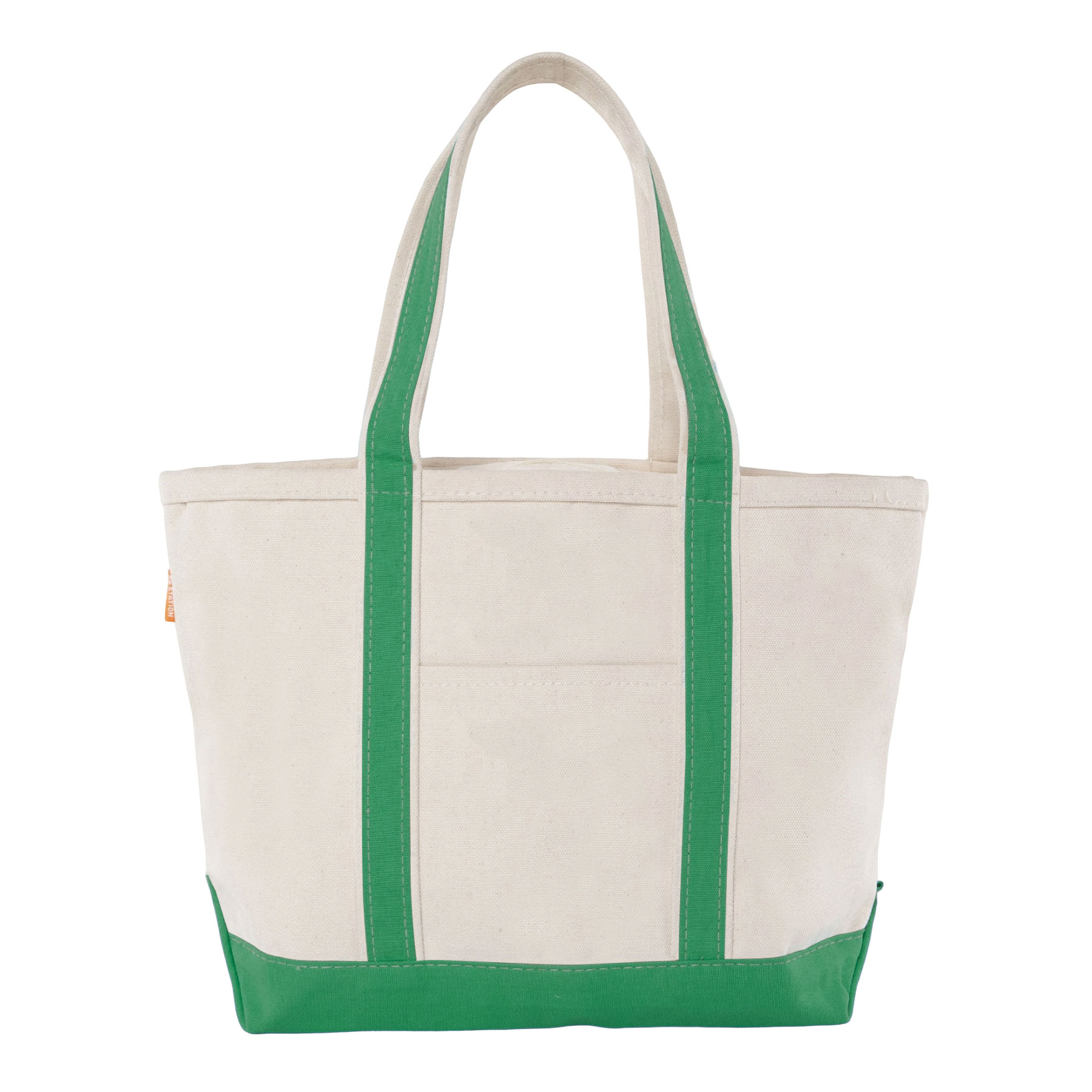 Reusable 120Z Two Tone Canvas Tote Bag With Front Pocket (16.5'' x 13'' x 3.85'') 6