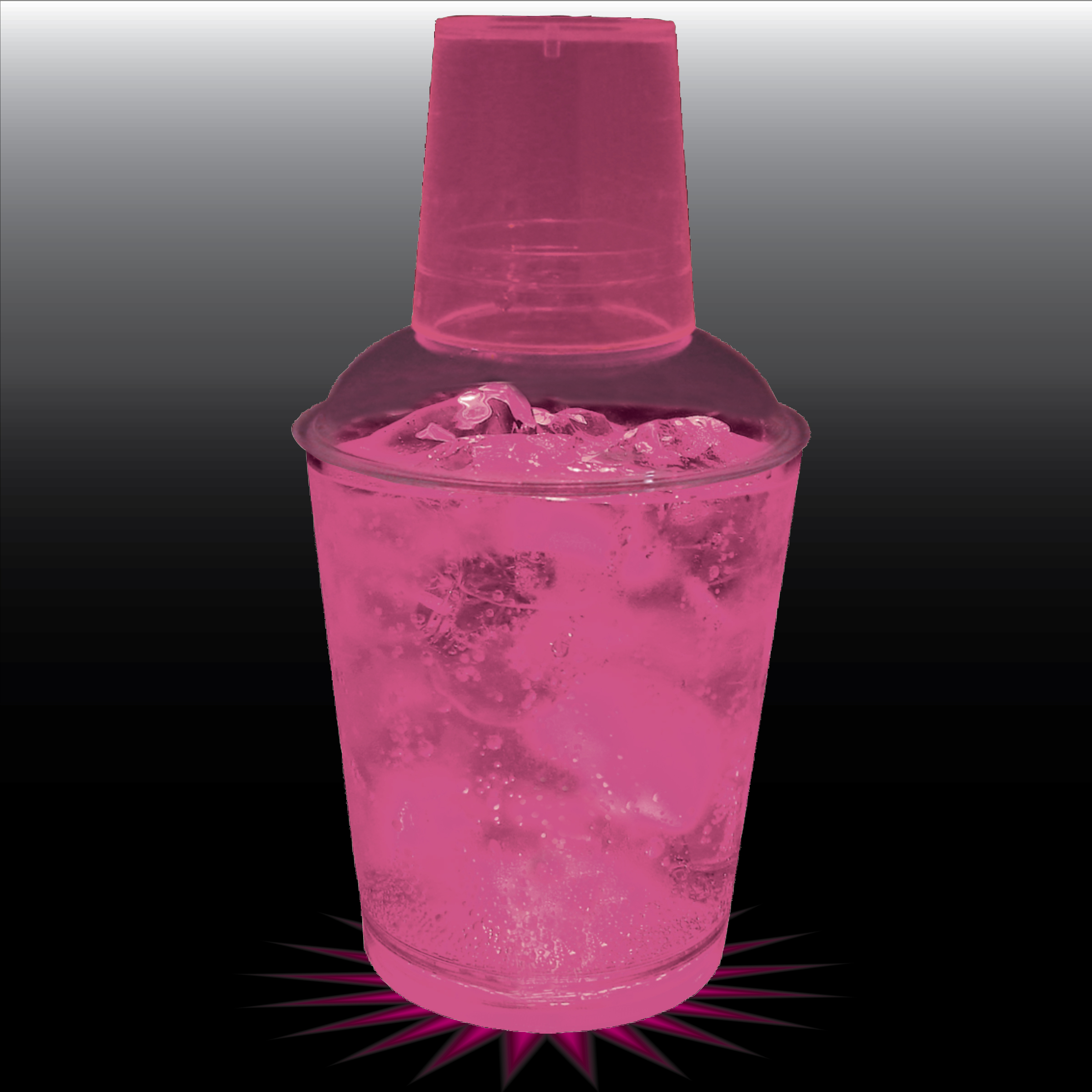 12oz Single Light 3 Piece Plastic Cocktail Shaker 10