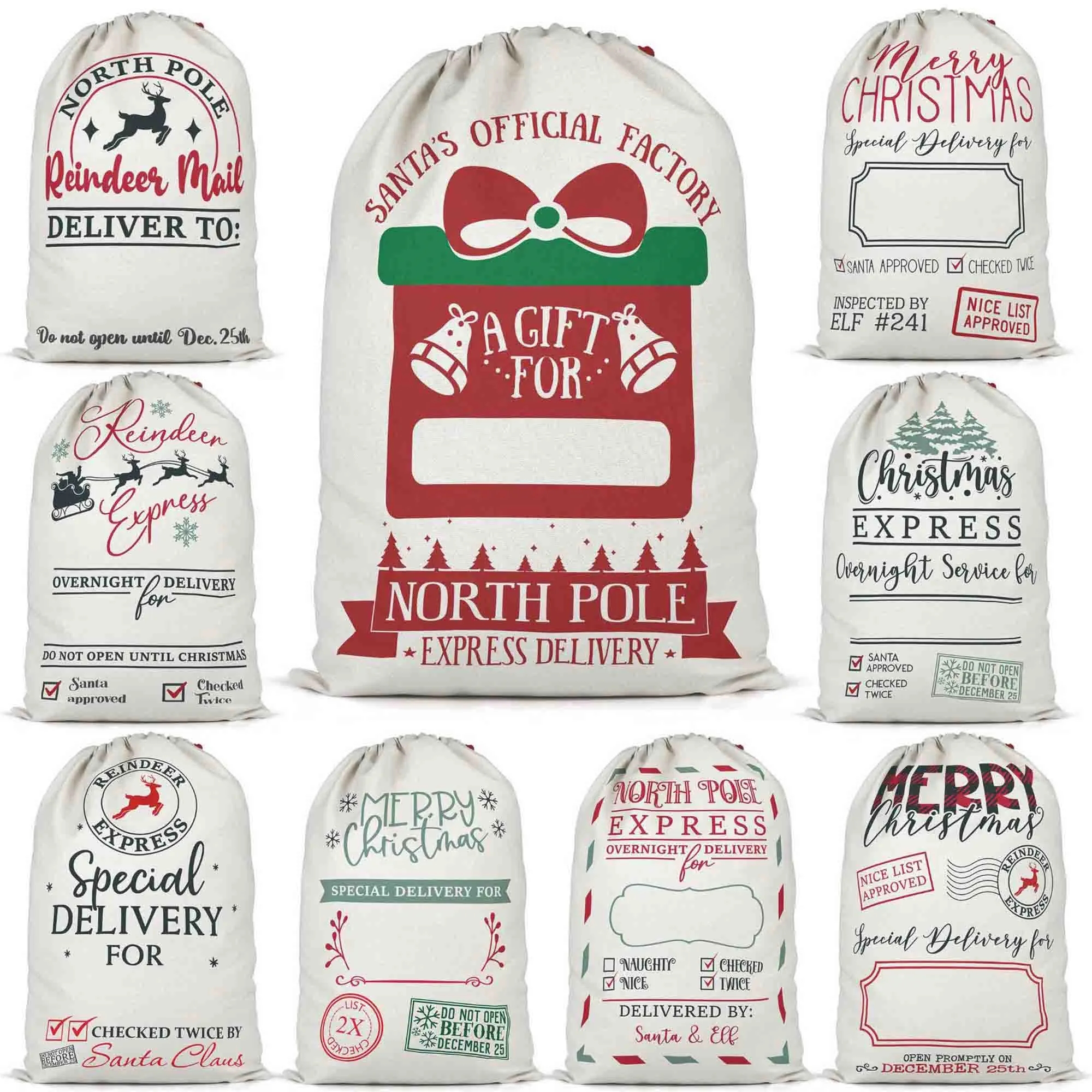 Christmas Large Drawstring Bag 3