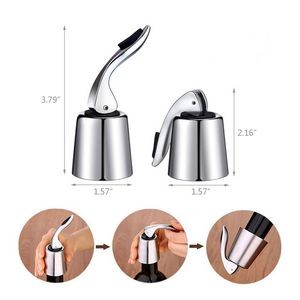 Stainless Silver Airtight Vacuum Wine Bottle Stopper 9
