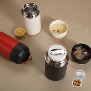 850ml Stainless Steel Food Cup With Double Wall Insulation Foldable Spoon 1