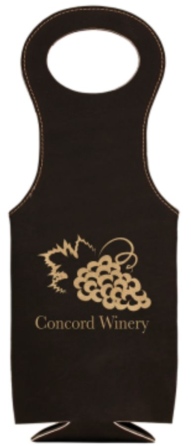 Black Leatherette Wine Bag 2