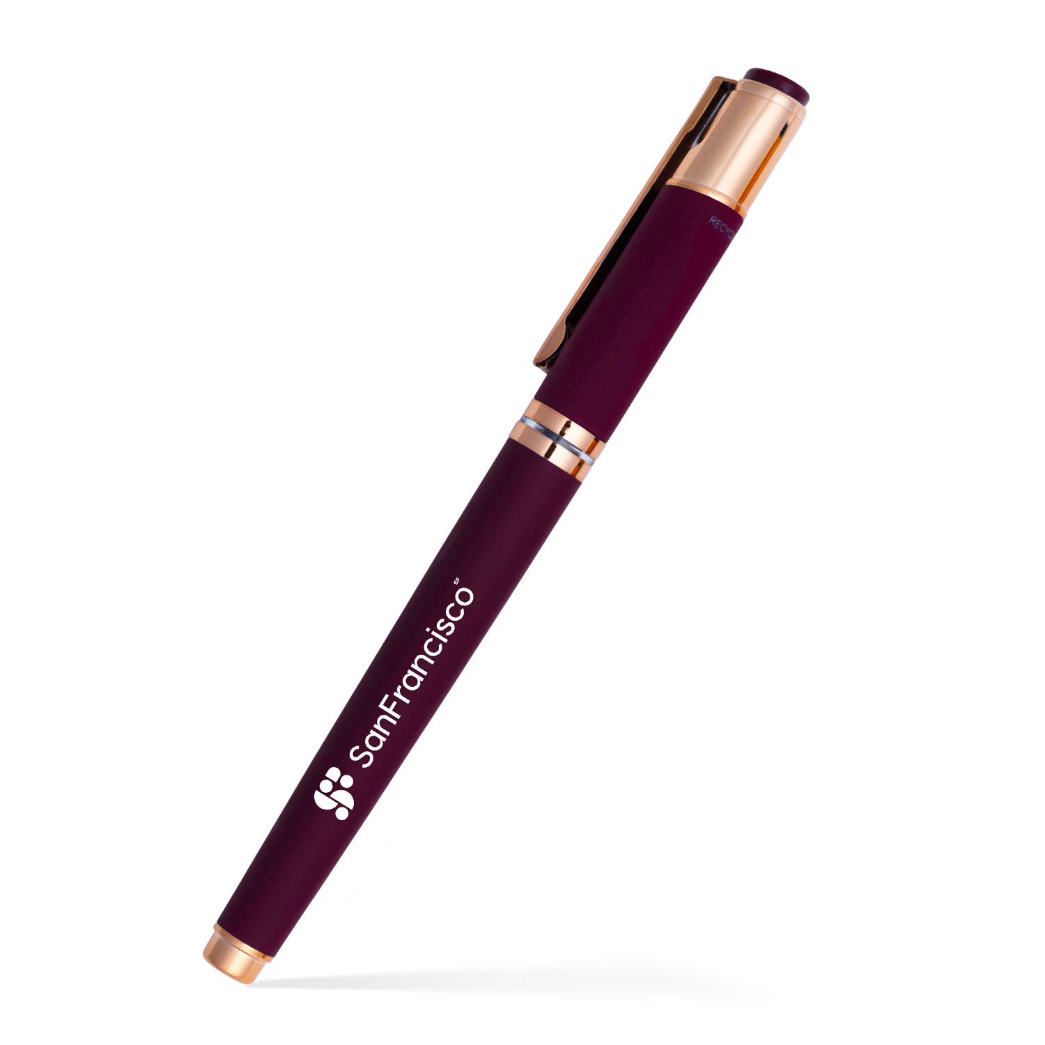 The Satin Noble Gel Pen with Rose Gold Accents made w/Recycled Aluminum 4