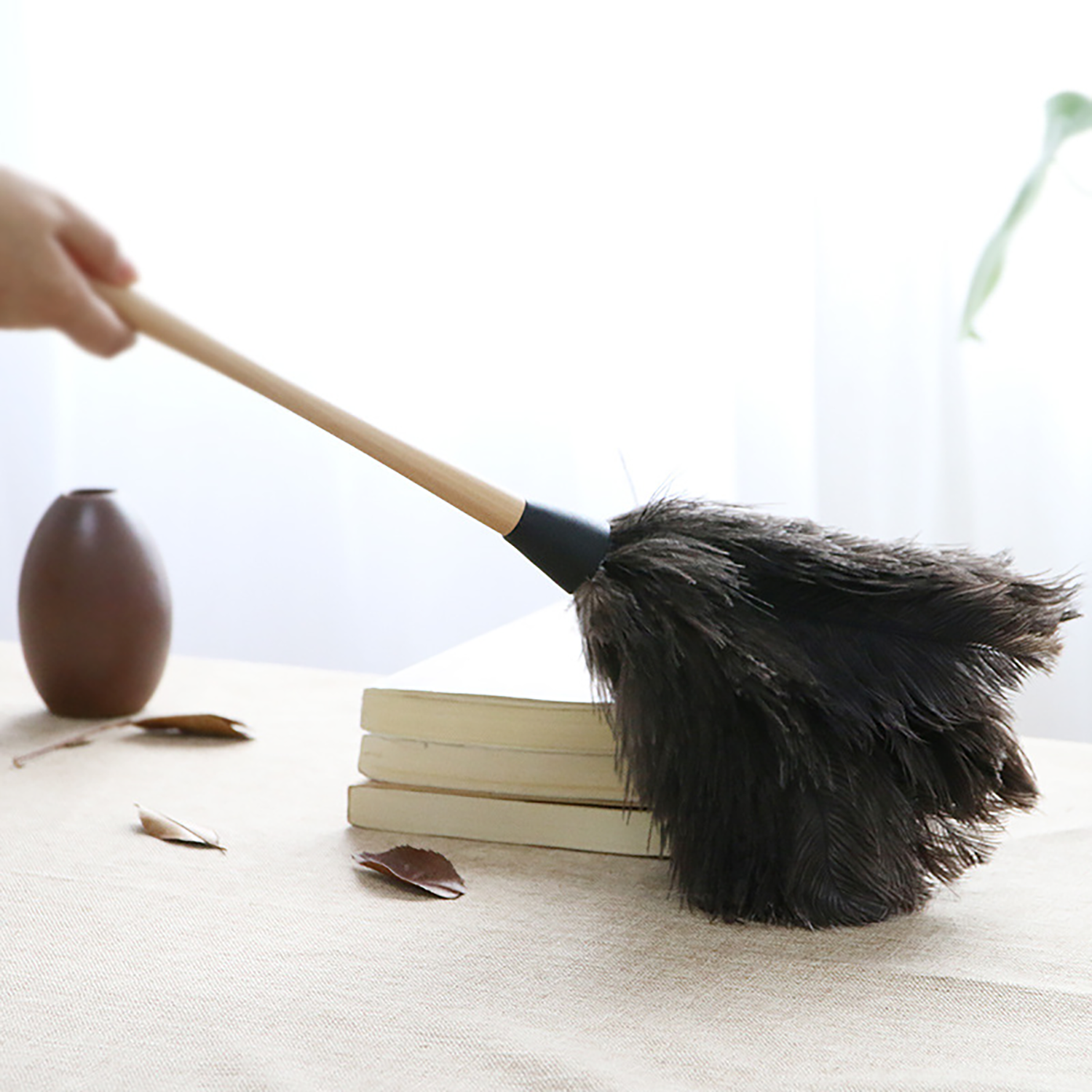 Premium Natural Ostrich Feather Duster 10