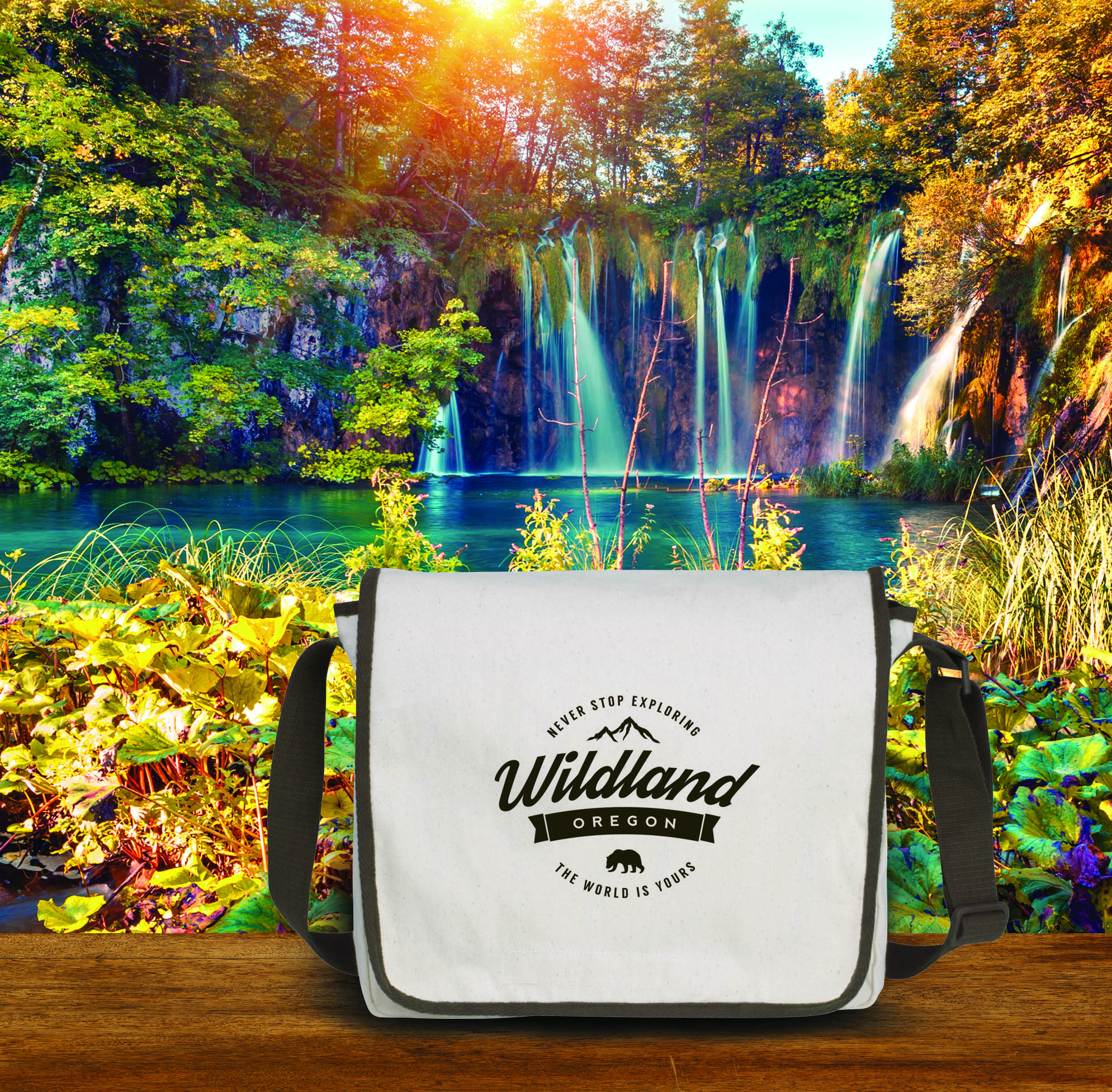 V Natural Cotton Messenger