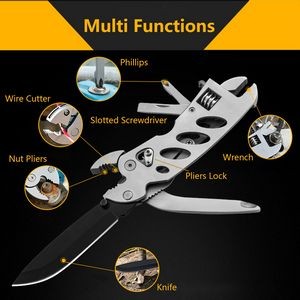 Adjustable Wrench Pliers Multi Tool With Integrated Screwdrivers 19