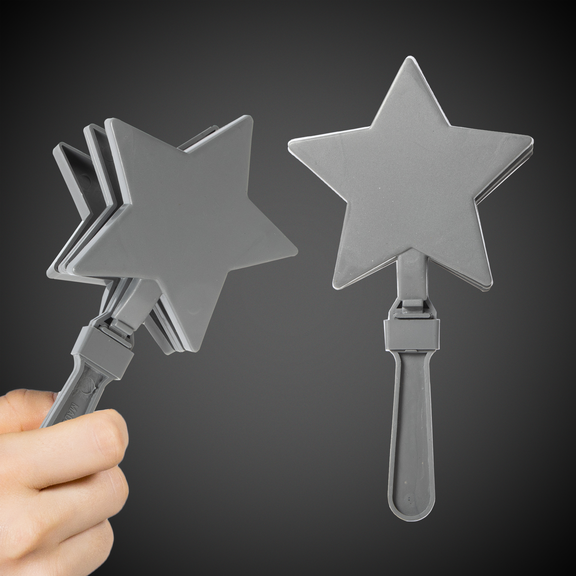 Silver 7" Star Hand Clapper (Imprintable) 2