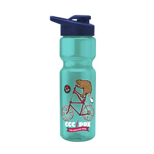 Blazer 28oz Transparent Bike Bottle w/Drink-thru Lid 2799