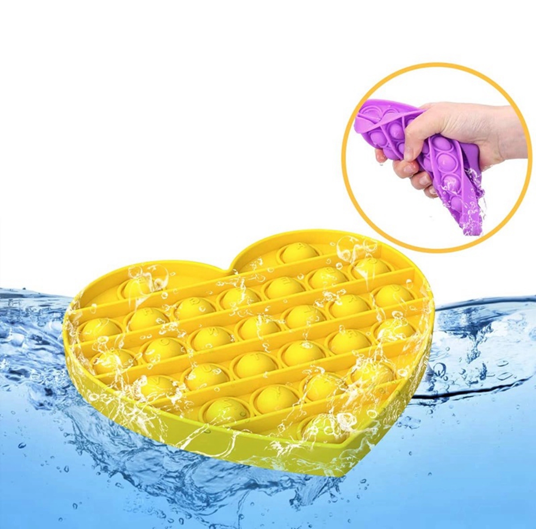 Heart Shape Push Pop Bubble Fidget Toy 3