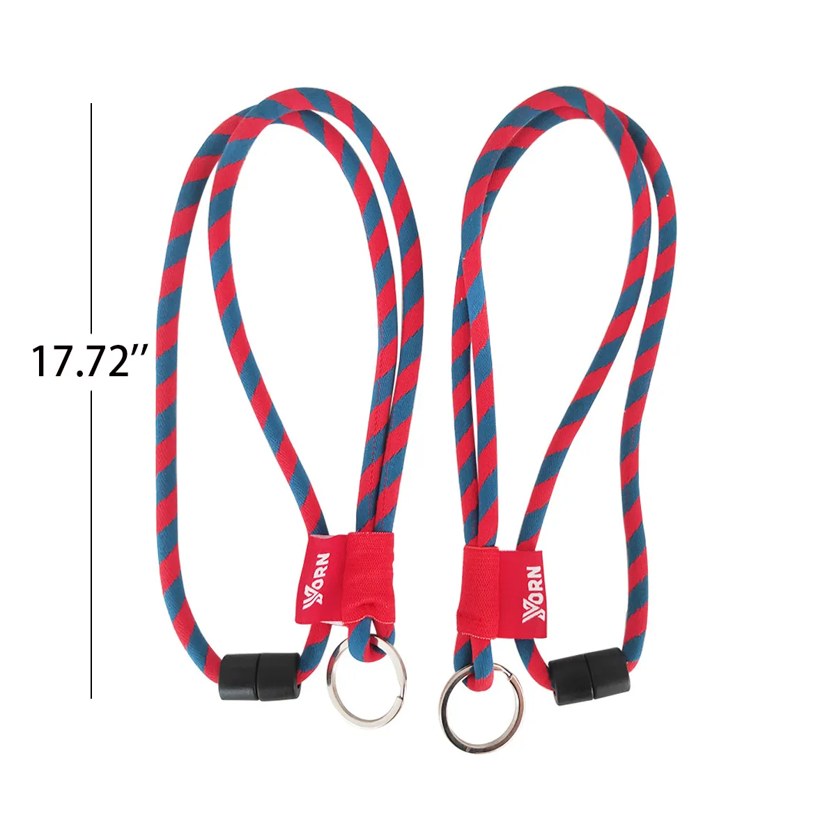 Custom Woven Elastic Lanyard with Safety Breakaway 3