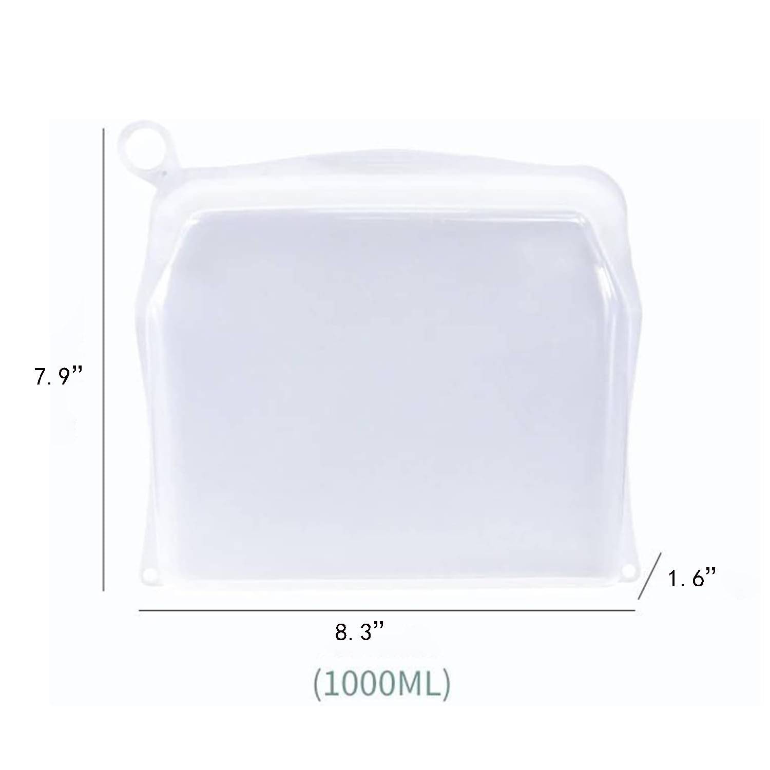 Wall-Mounted Reusable Silicone Storage Bags for Food 1000ML 3