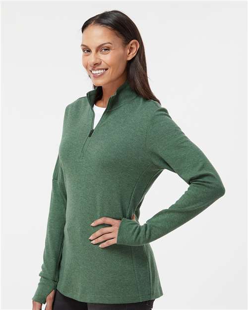 Women's 3-Stripes Quarter-Zip Sweater Pullover - A555 46