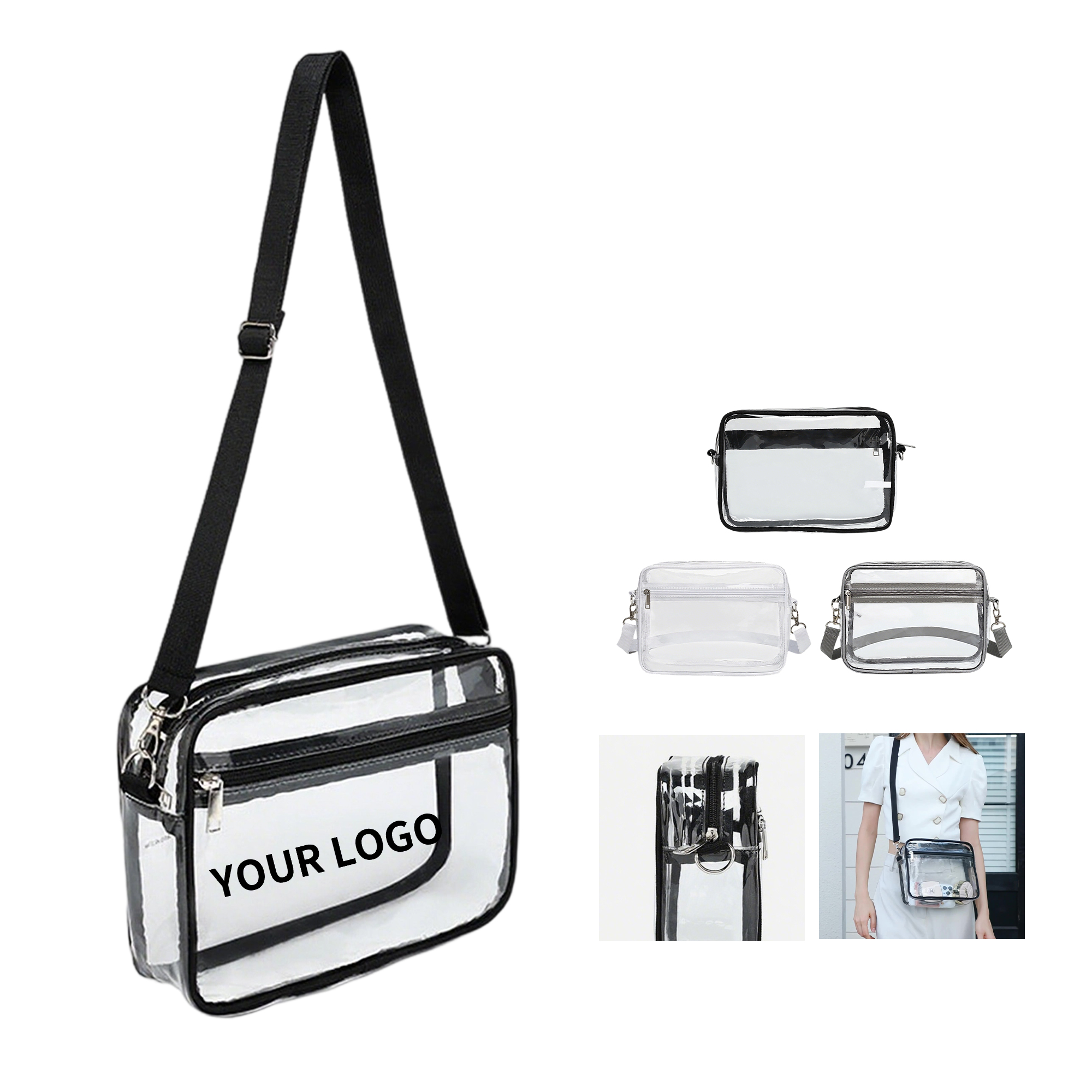 PVC Transparent Waist Pack for Sports with Adjustable Strap 1