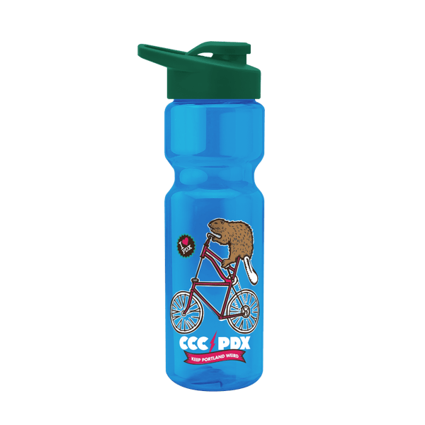 Blazer 28oz Transparent Bike Bottle w/Drink-thru Lid 2684