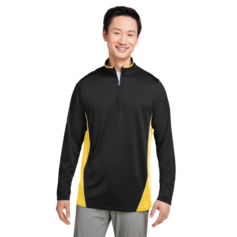 Harriton Men's Flash Snag Protection Plus IL Colorblock Quarter-Zip 4
