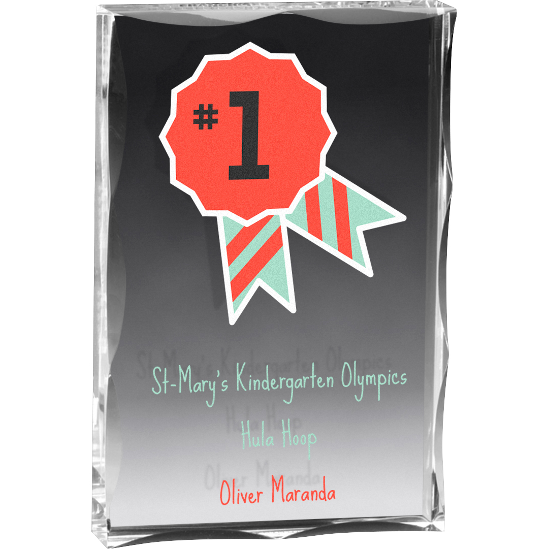 Large Clear Block Award (4"x6"x3/4") Full Colour PhotoImage