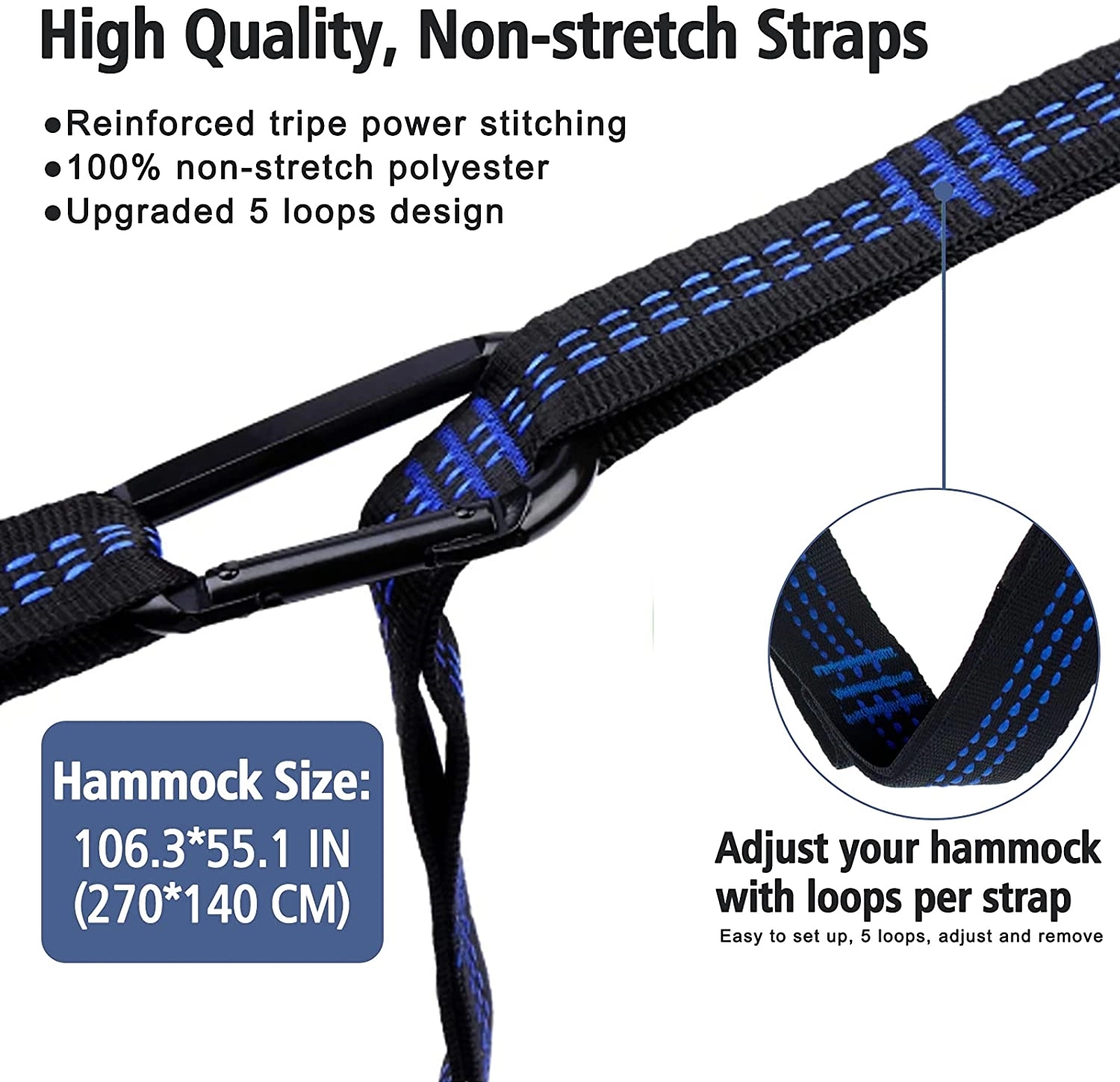 Outdoor Portable Camping Hammock For 1-2 Person With Carry B 7