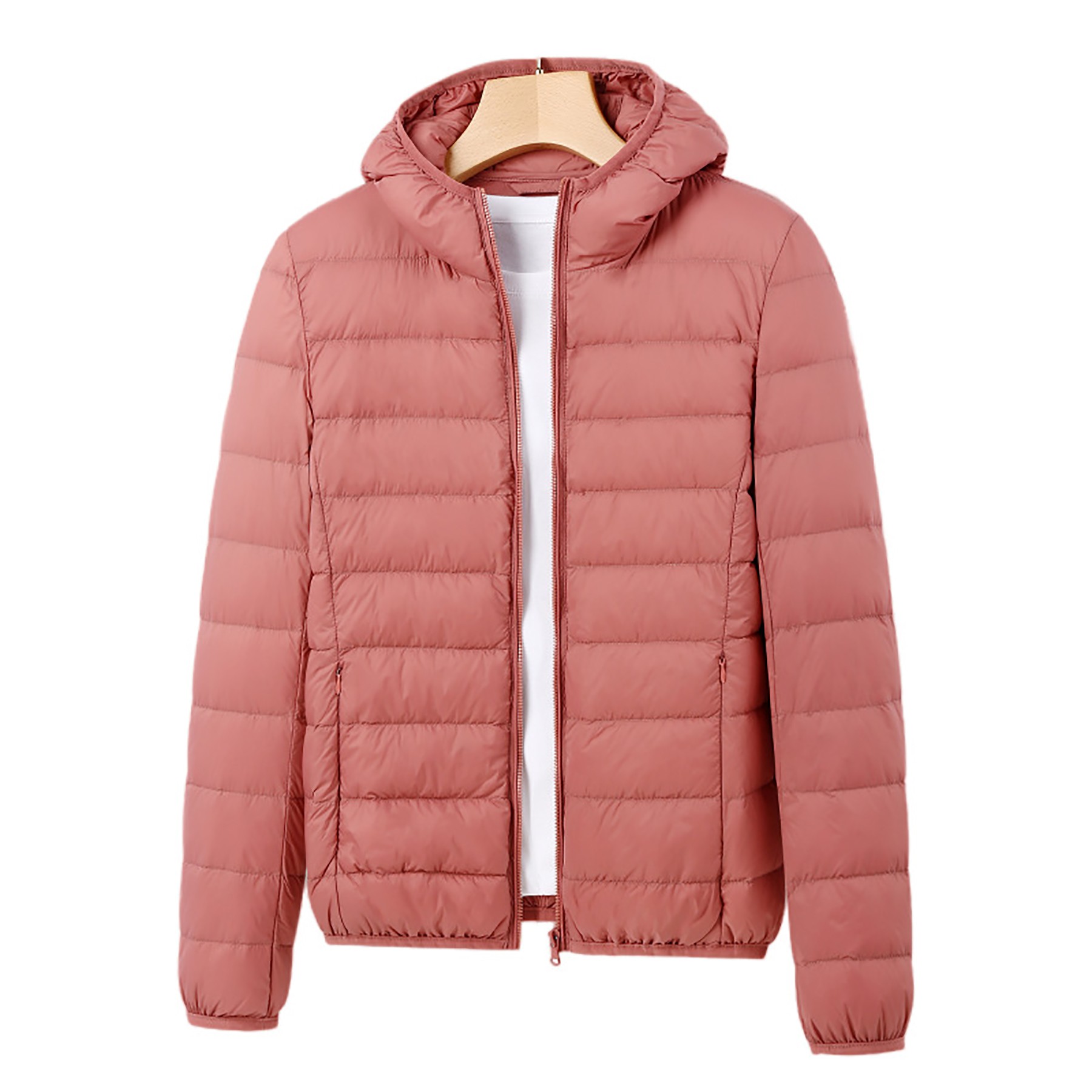Women Hooded Short Down Jacket 12