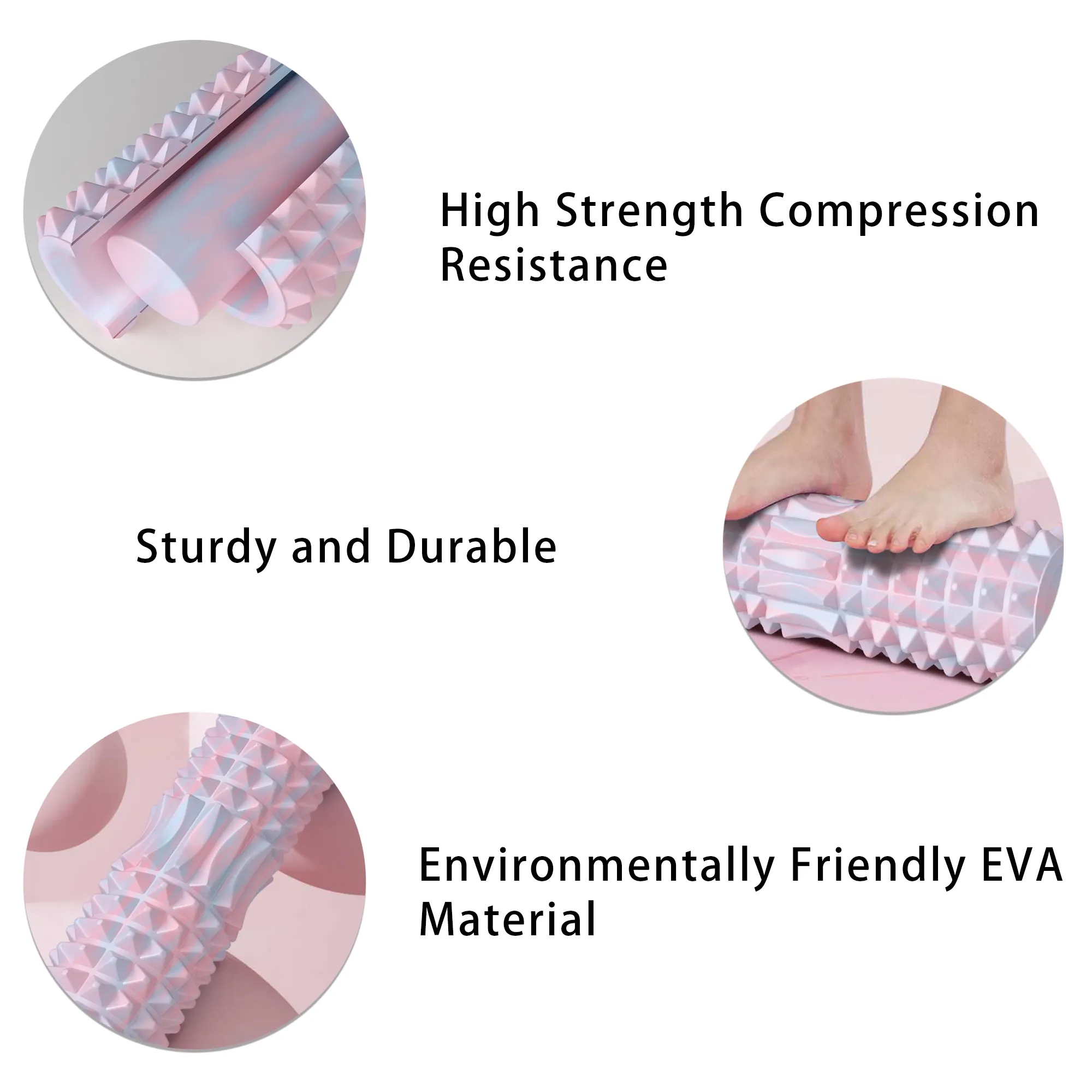 Solid Foam Roller Muscle Relaxation Spikey Roller 3