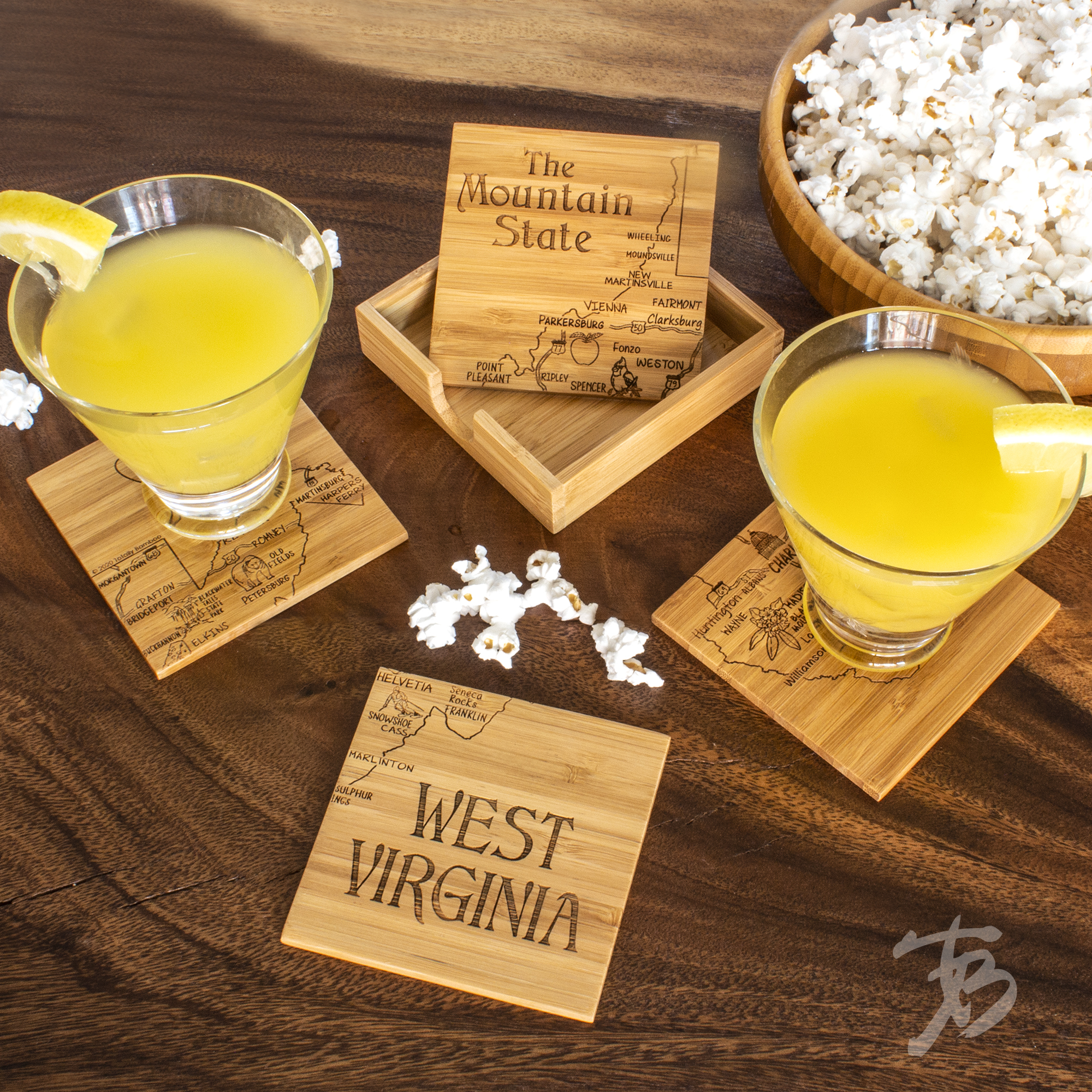 West Virginia Puzzle Coaster Set 10