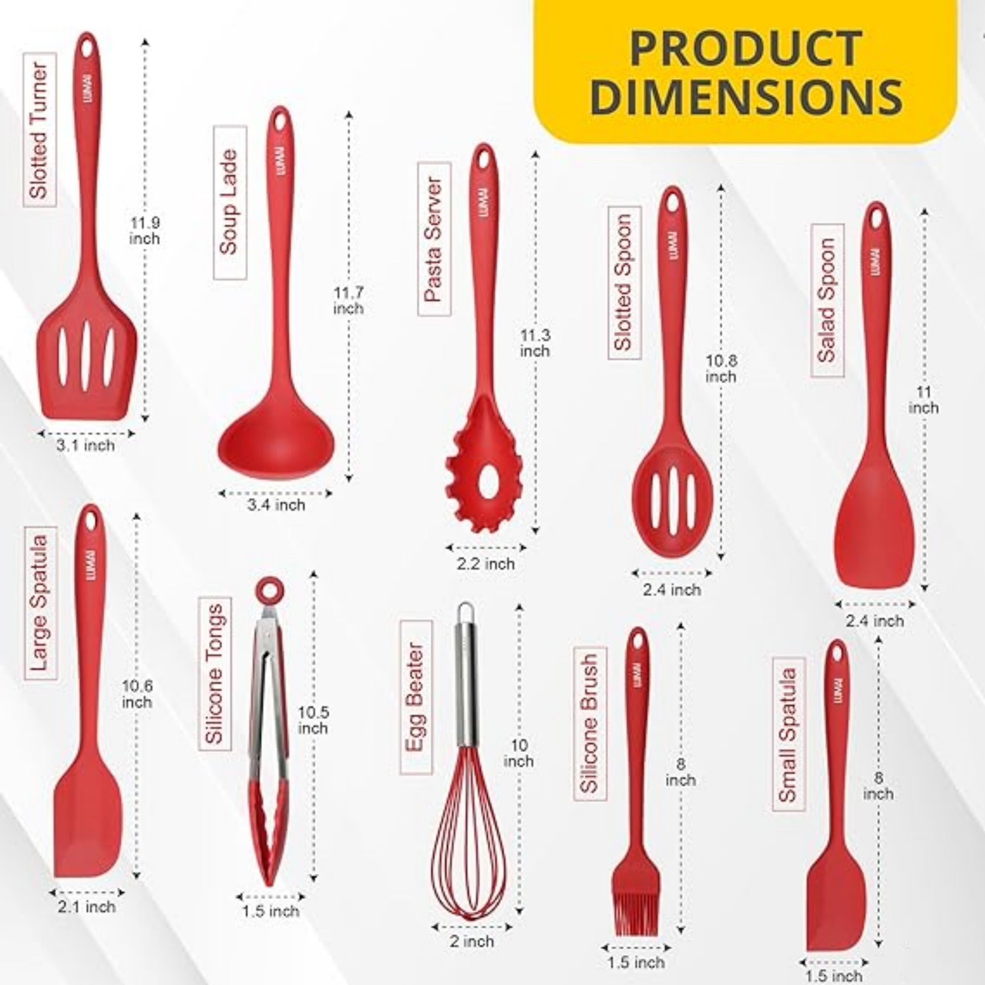 10 Pcs Silicone Kitchen Utensils Set 3