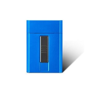 Slim Aluminum Cigarette Case With Magnetic Closure And USB Rechargeable Lighter Top 14