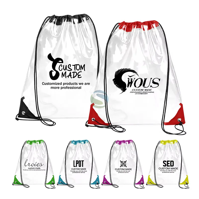 PVC drawstring bag waterproof transparent portable travel 8