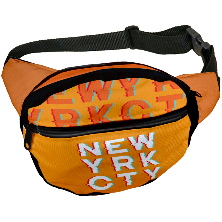 Fashion Full Color Black Panel Fanny Pack 16