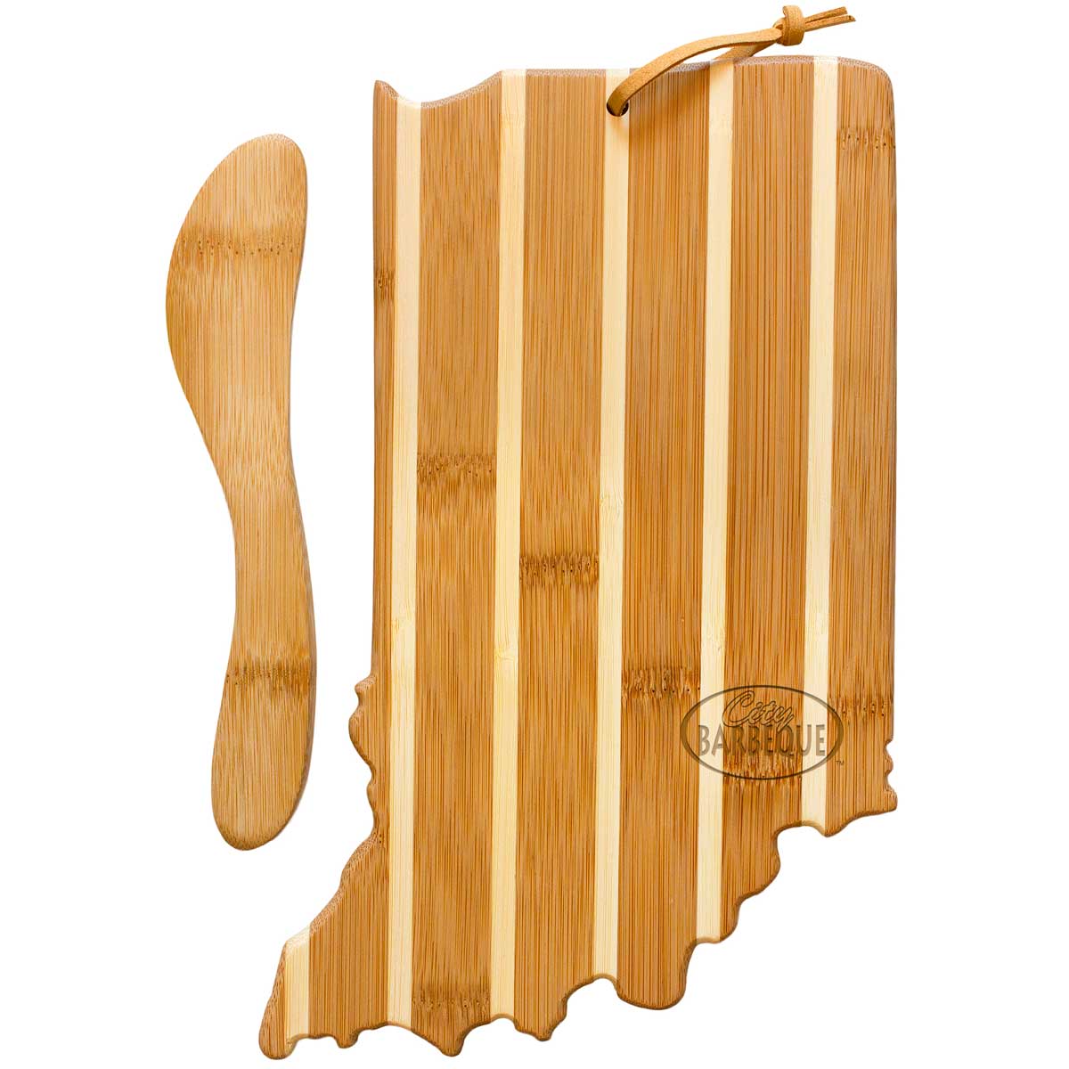 Indiana Charcuterie Board with Spreader Knife Gift Set