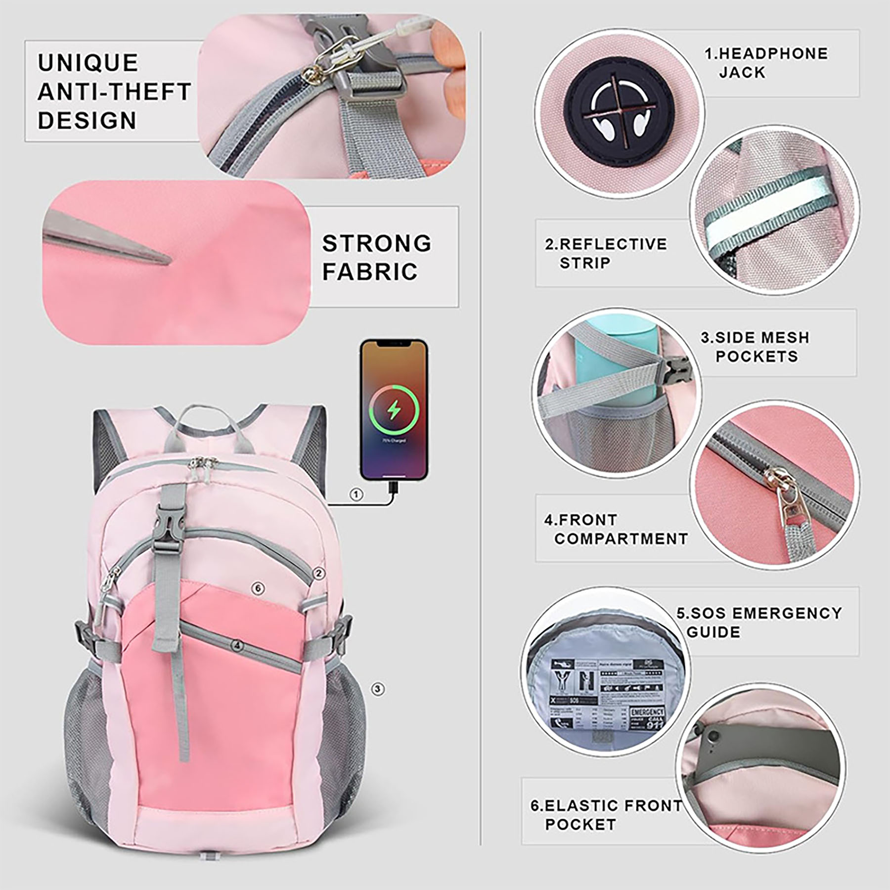 20L Lightweight Travel Backpack 4