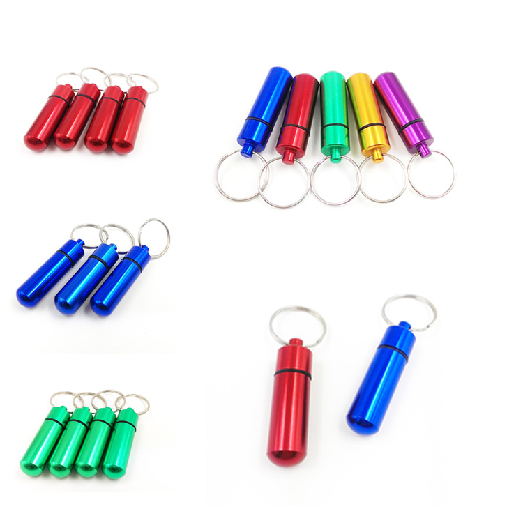 Waterproof Aluminum Pill Box Keychain 2