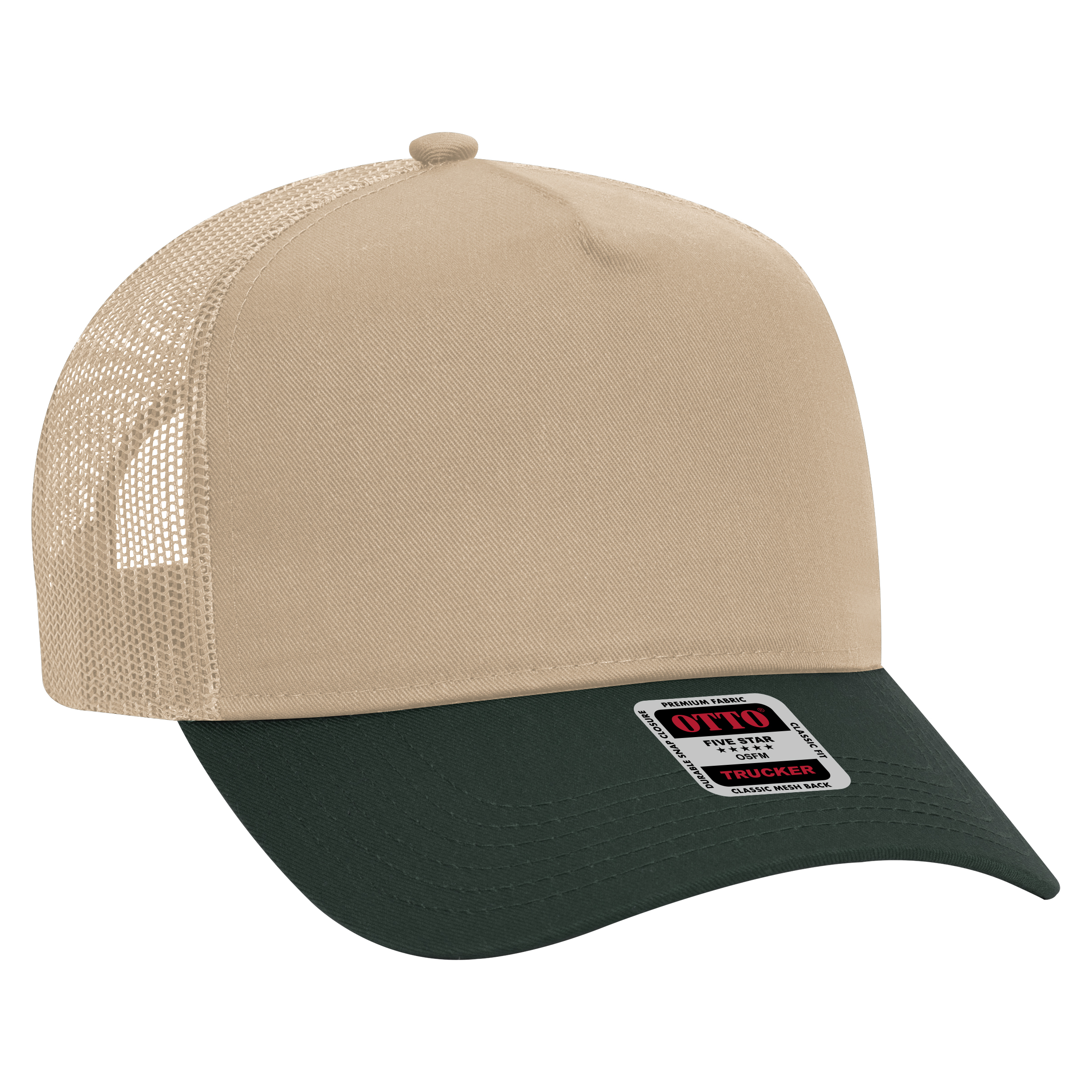 OTTO CAP® 5 Panel Mid Profile Mesh Back Trucker Hat 26