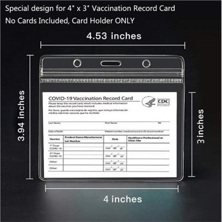 CDC Vaccination Card Protector 3