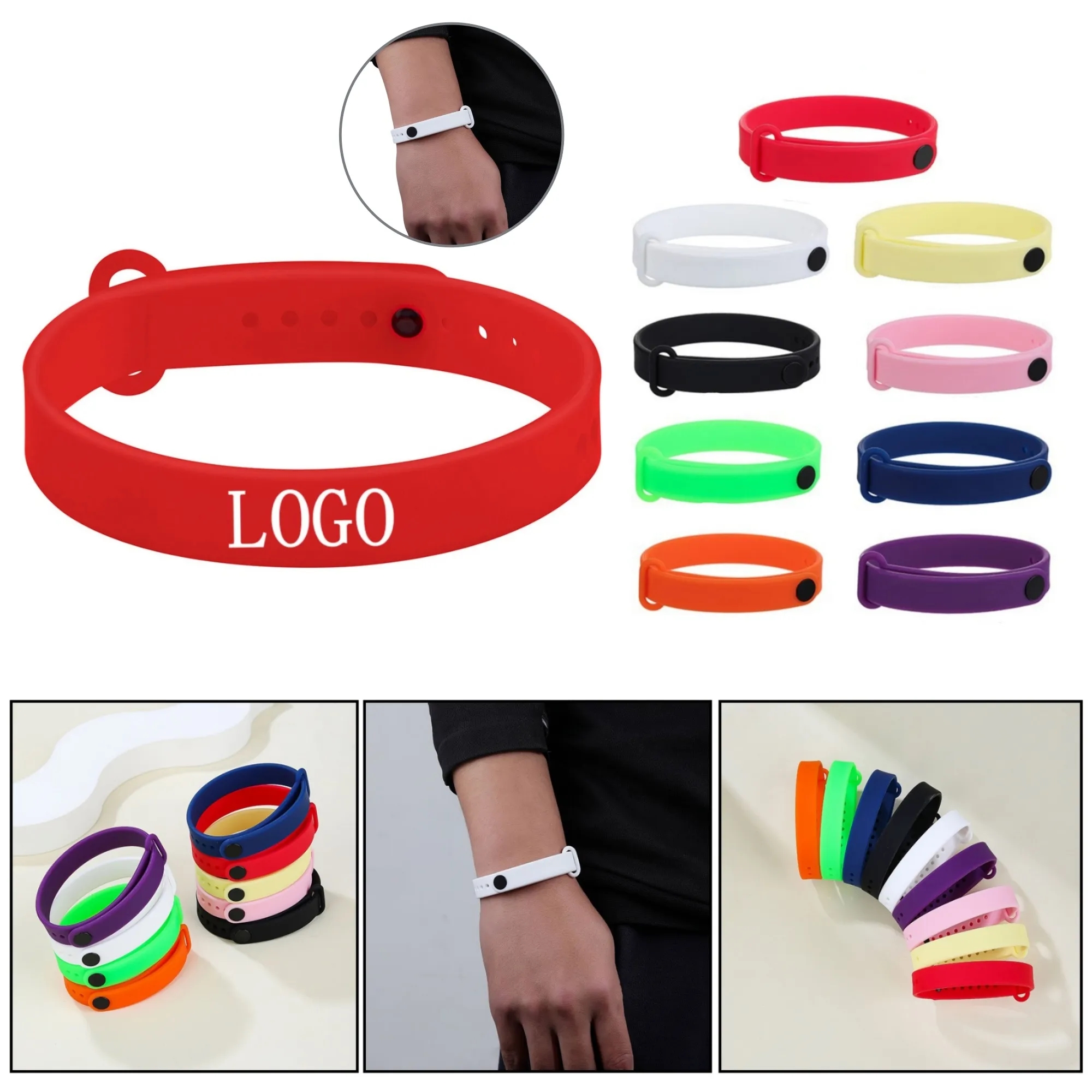 Adjustable Silicone Sports Wristband 12