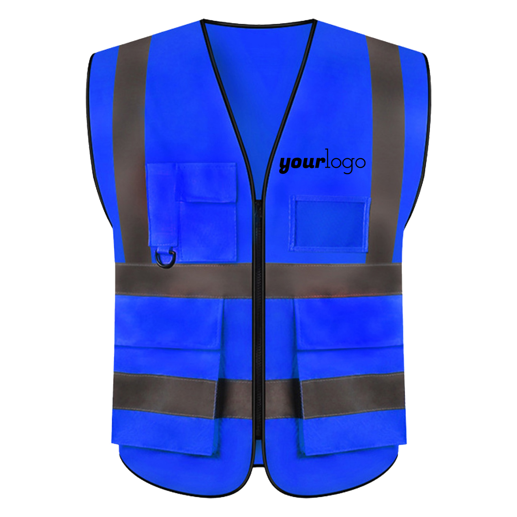 Multi-Pocket Safety Work Vest With Reflective Tape 4