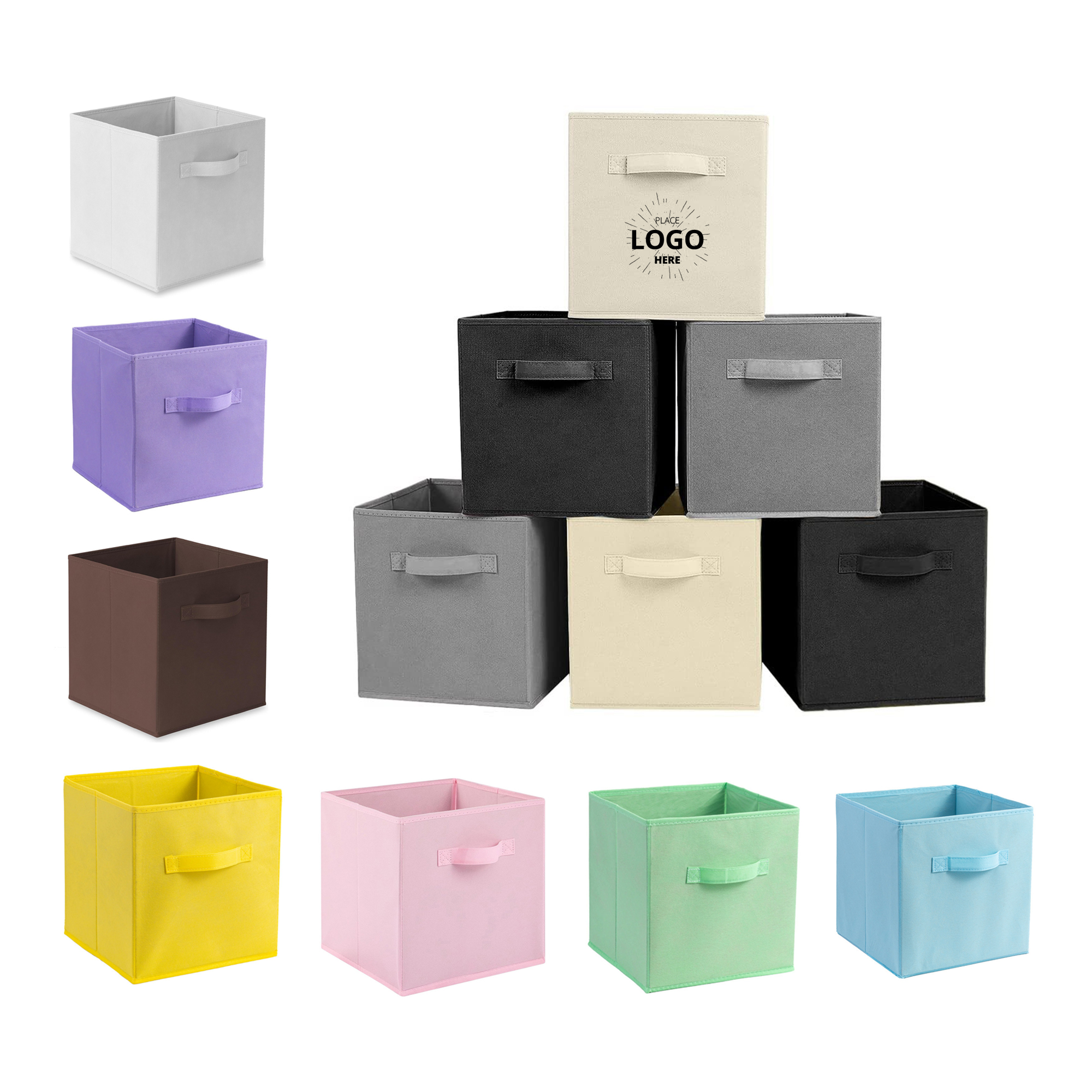 Multiple Colors Foldable Non Woven Fabric Storage Box 5