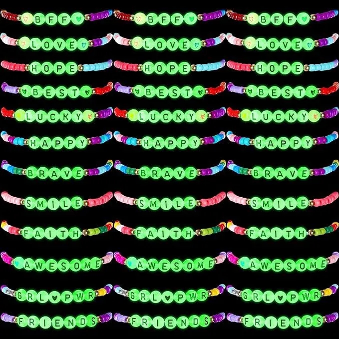 Soft clay color mixing handmade beaded elastic bracelet 4