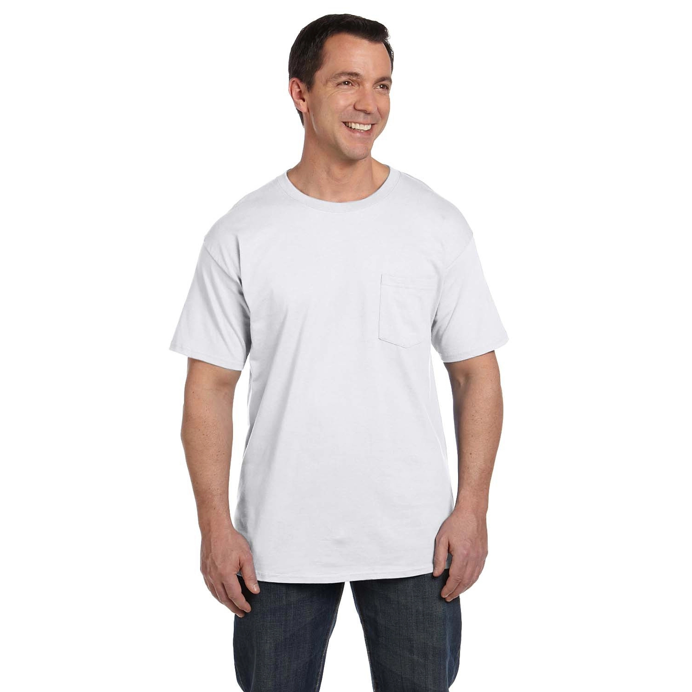 Hanes Adult 6.1 oz Beefy-T with Pocket 7