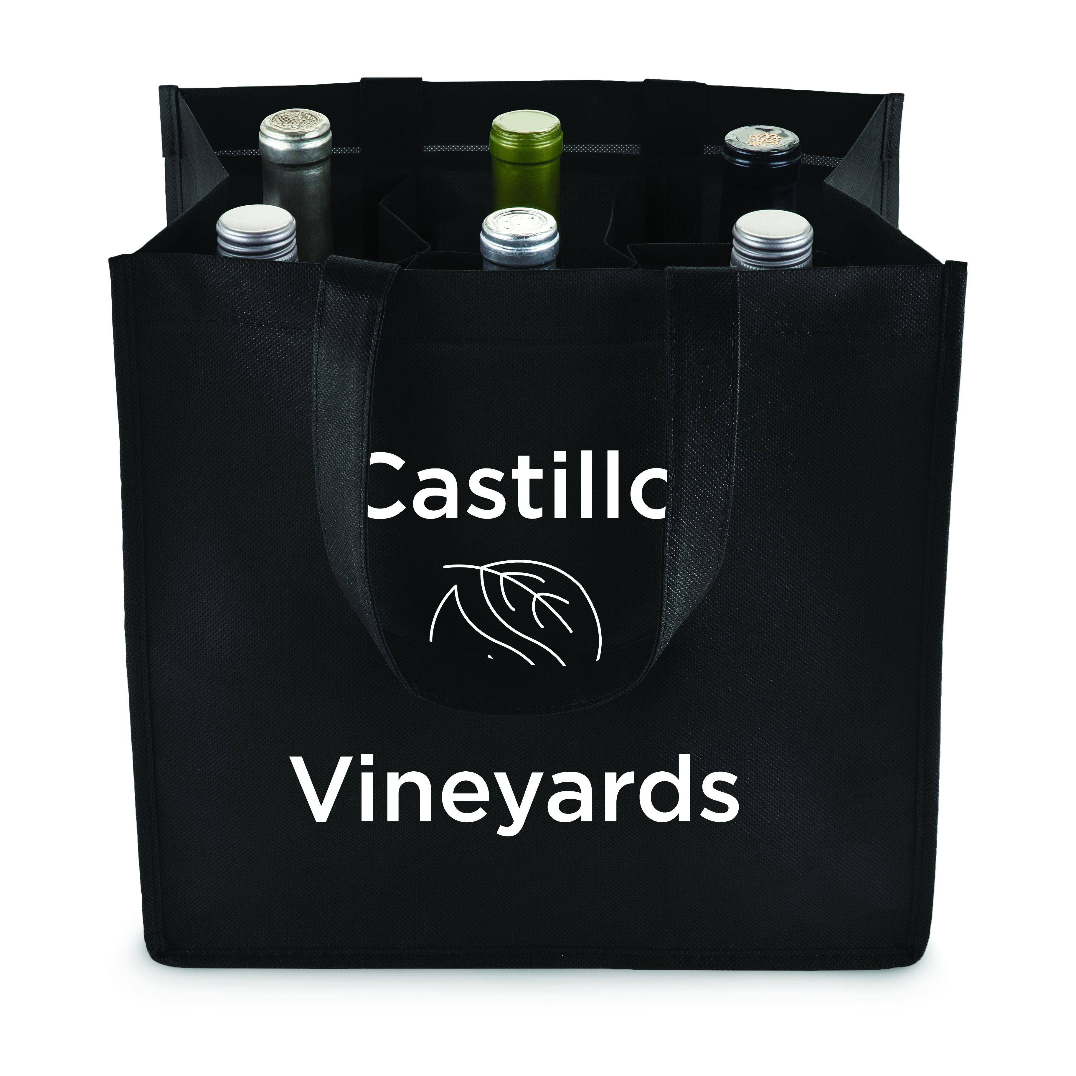 True® 6 Bottle Non-Woven Wine Tote 9