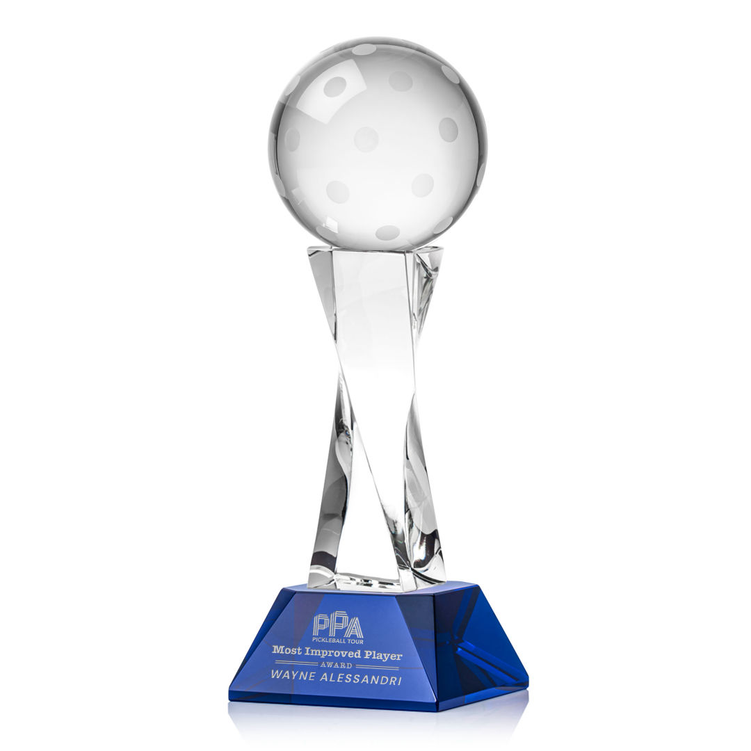 Pickleball Award on Langport Base - Blue 2